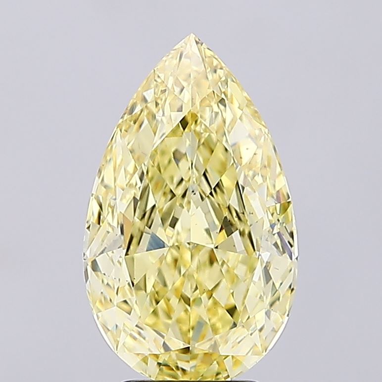 4.33ct YELLOW Pear Lab Grown Diamond