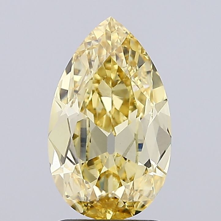 2.01ct YELLOW Pear Brilliant Lab Grown Diamond