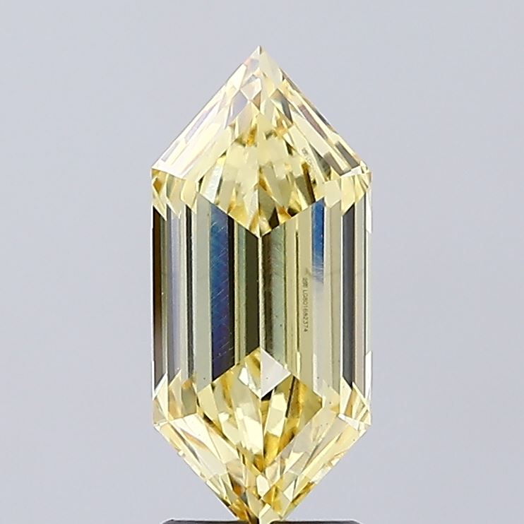 3.18ct YELLOW Hexagonal Lab Grown Diamond
