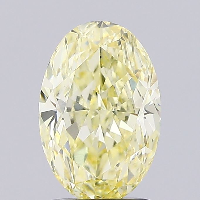 2.18ct YELLOW Oval Lab Grown Diamond