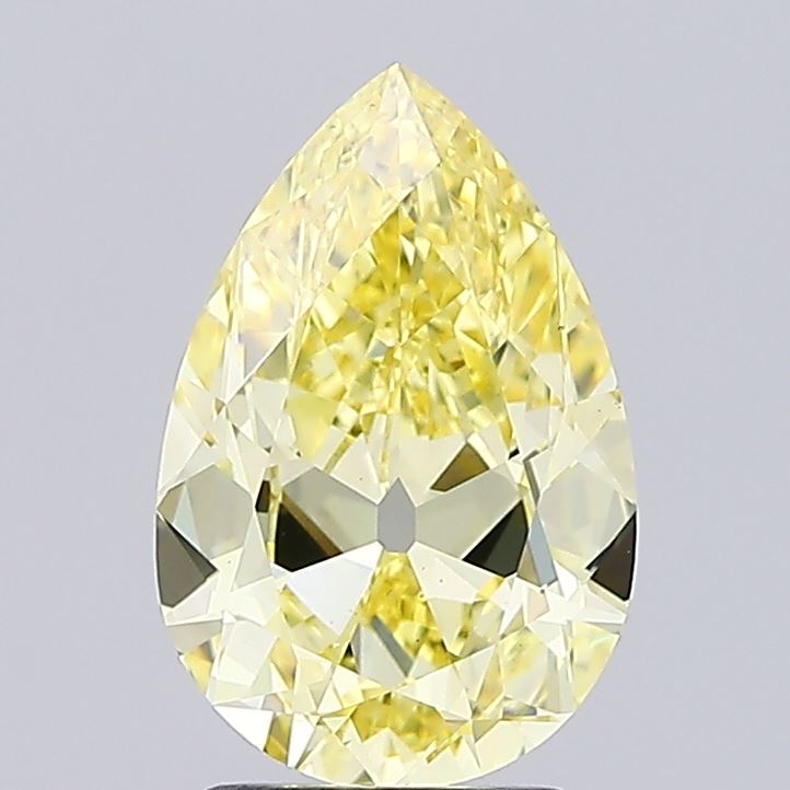 2.73ct YELLOW Pear Lab Grown Diamond