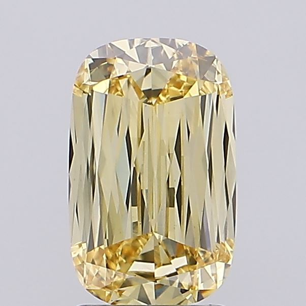 2.02ct YELLOW Cushion Mixed Cut Lab Grown Diamond