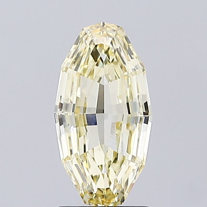 1.63ct YELLOW Oval Polygon Step Cut Lab Grown Diamond
