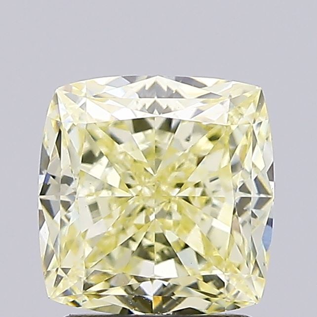 2.10ct YELLOW Cushion Lab Grown Diamond