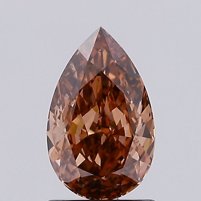 1.24ct BROWN Pear Lab Grown Diamond