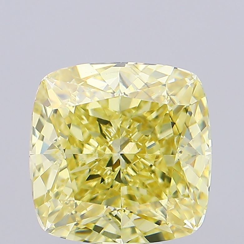 7.52ct YELLOW Cushion Lab Grown Diamond