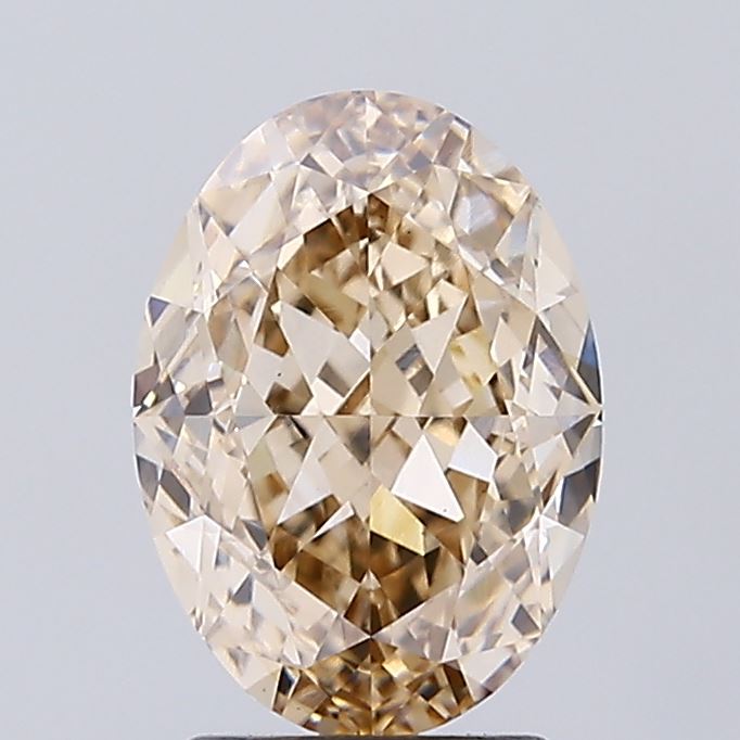 2.73ct BROWN Oval Modified Brilliant Lab Grown Diamond