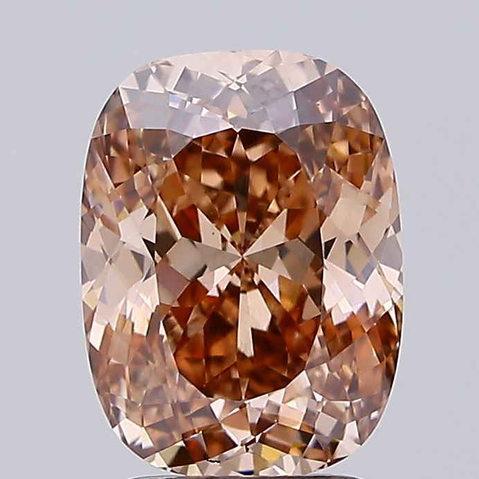 3.06ct BROWN Cushion Mixed Cut Lab Grown Diamond