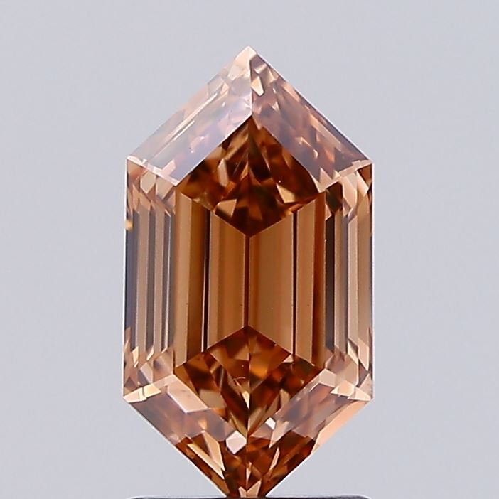 1.64ct BROWN Hexagonal Lab Grown Diamond