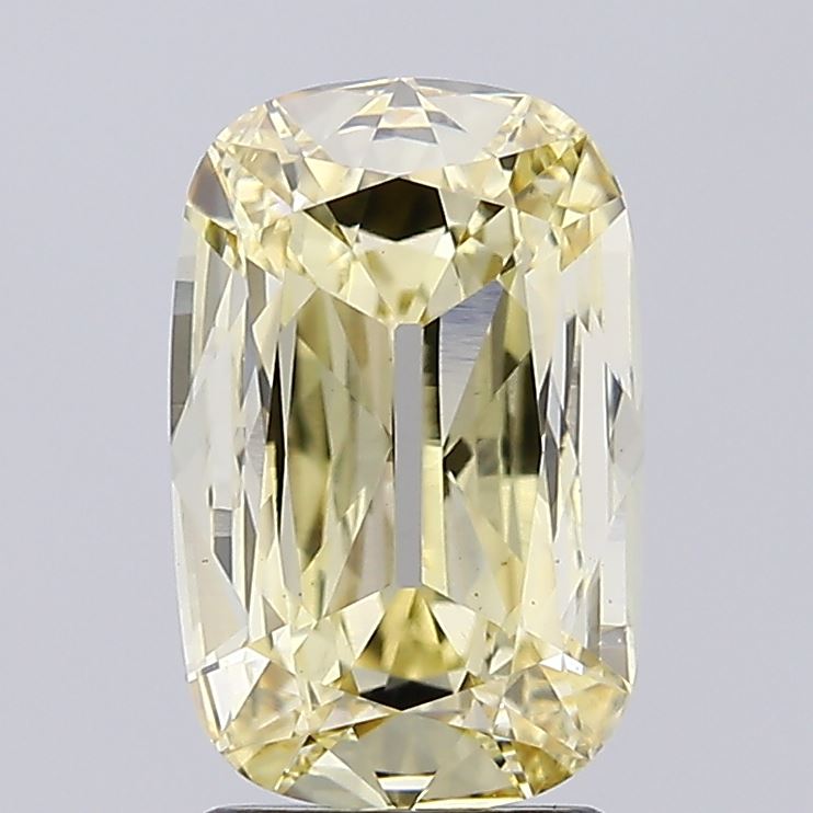 2.18ct YELLOW Antique Cushion Cut Lab Grown Diamond